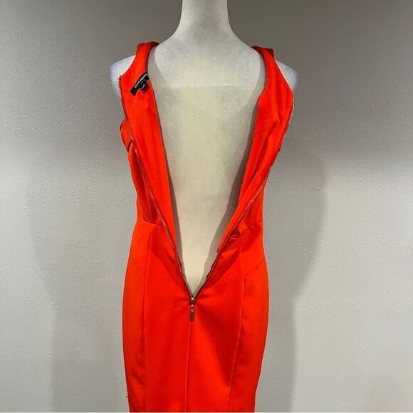 Sharagano Elegant blood Orange Sleeveless Dress business style size 4 - Picture 9 of 15